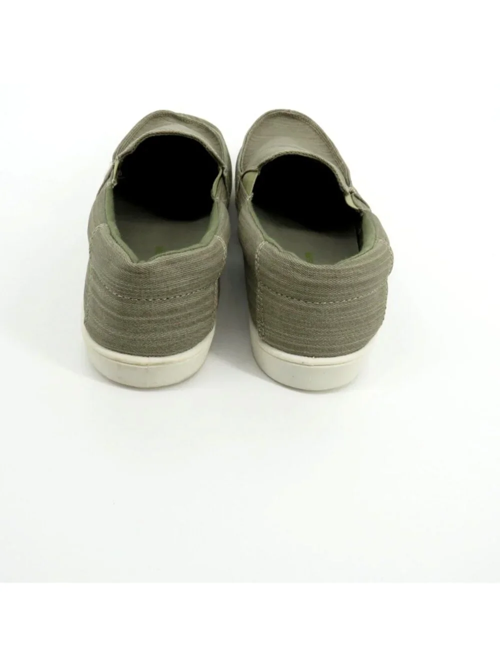 Aleader Mens  Slip-On Loafers Olive Green Canvas Shoes Size 10
